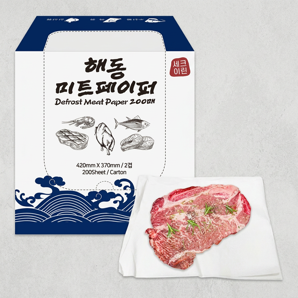 세이크린 뽑아쓰는 참치 해동지 미트페이퍼 대형, 200매입, 1팩