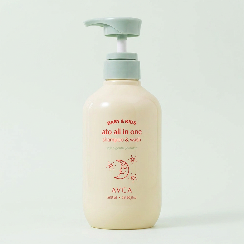 아브카 베이비 앤 키즈 아토 올인원 샴푸 앤 워시, 500ml, 2개