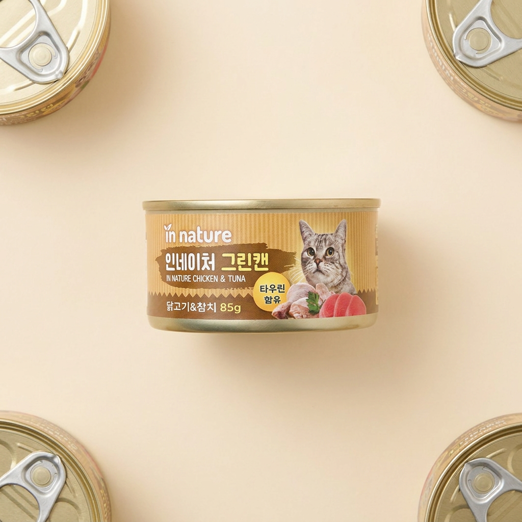 인네이처 그린캔 고양이 간식캔, 닭고기&참치, 85g, 24개입, 1개