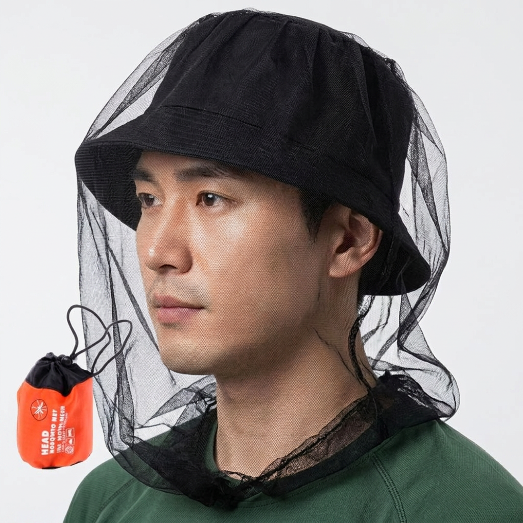 얼굴 모기장, 그린, FREE, 1개