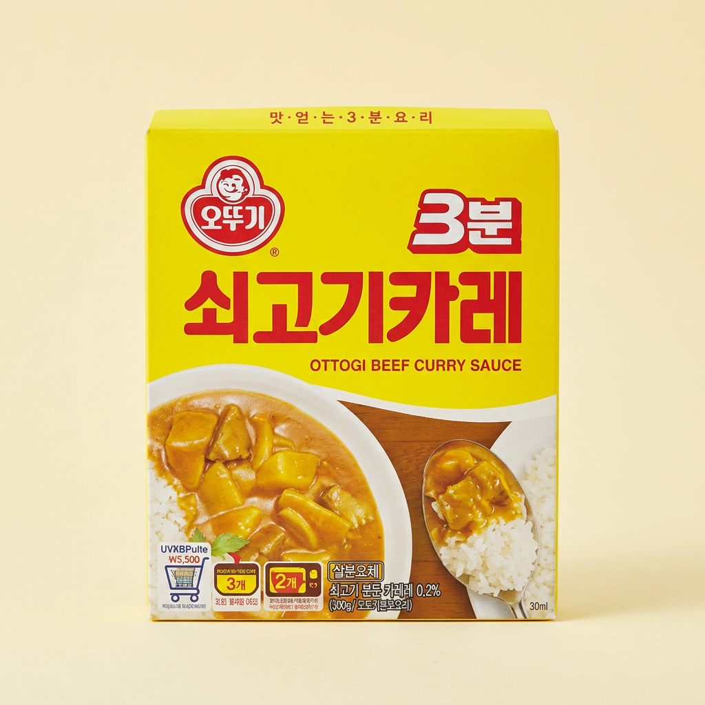 오뚜기, 3분 쇠고기카레, 200g, 3개 + 3분 카레 약간매운맛, 200g, 3개 + 3분 쇠고기짜장, 200g, 3개 + 3분 짜장, 200g, 3개, 1세트