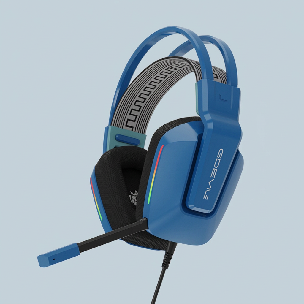 지데빌 게이밍 헤드셋, G737 TUNE71, 가상 7.1채널, RGB, 블루, 1개