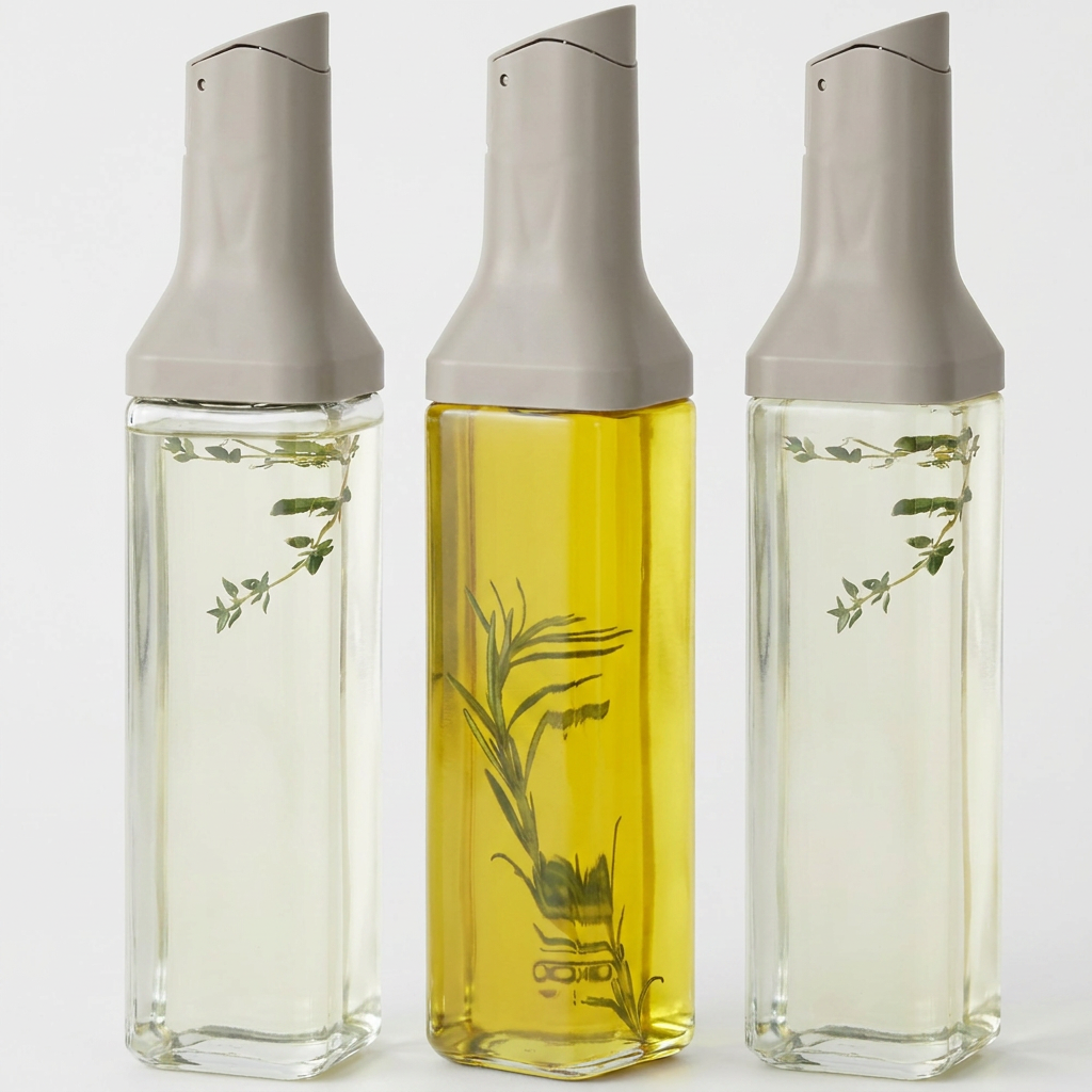 네오플램 자동개폐 오일병, 그레이, 500ml, 3개