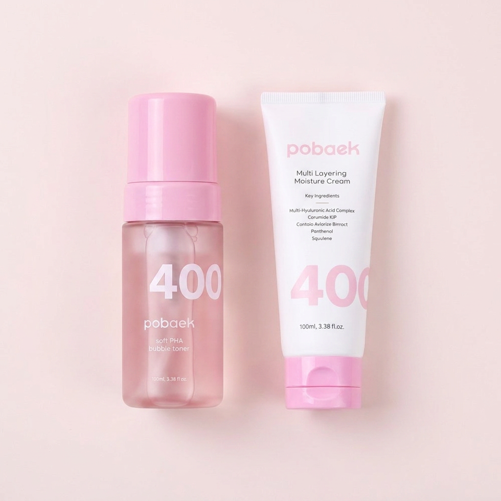 포백 버블토너, 100ml, 1개 + 수분크림, 100ml, 1개, 1세트 토스쇼핑 특가