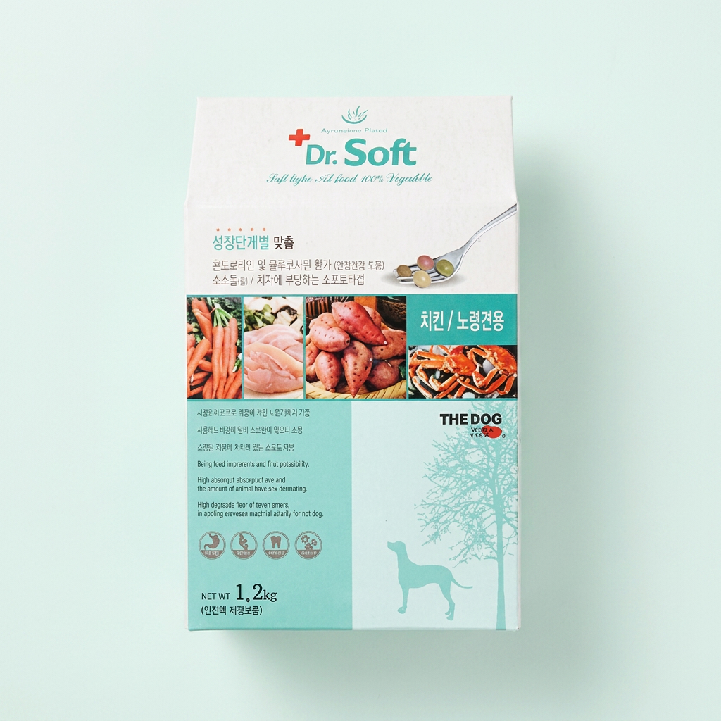 닥터소프트 치킨 노령견용 소프트사료, 1.2kg, 1개