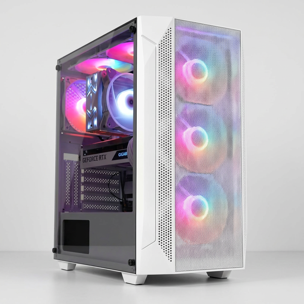 쏘이지컴 게이밍 컴퓨터 본체 풀세트, 화이트, 256GB, 8GB, WIN11 Pro, 1개