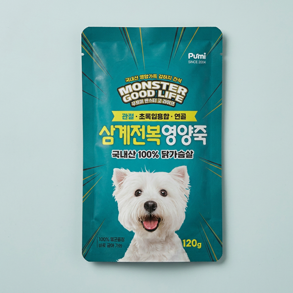 푸르미몬스터 몬스터 굿라이프 영양죽, 삼계전복, 120g, 12개