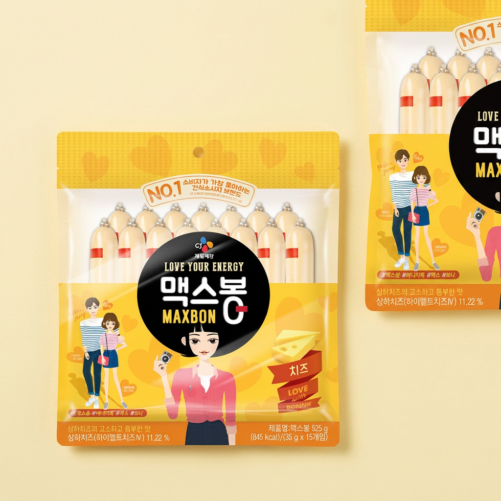 제일제당 맥스봉 치즈 소시지, 35g x 15개입, 2개