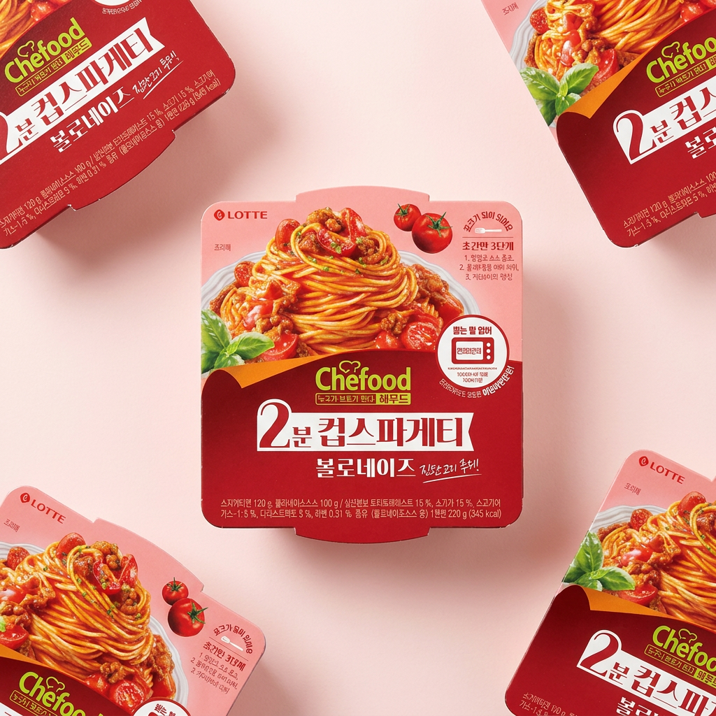 롯데푸드 쉐푸드 스파게티 볼로네이즈, 220g, 5개