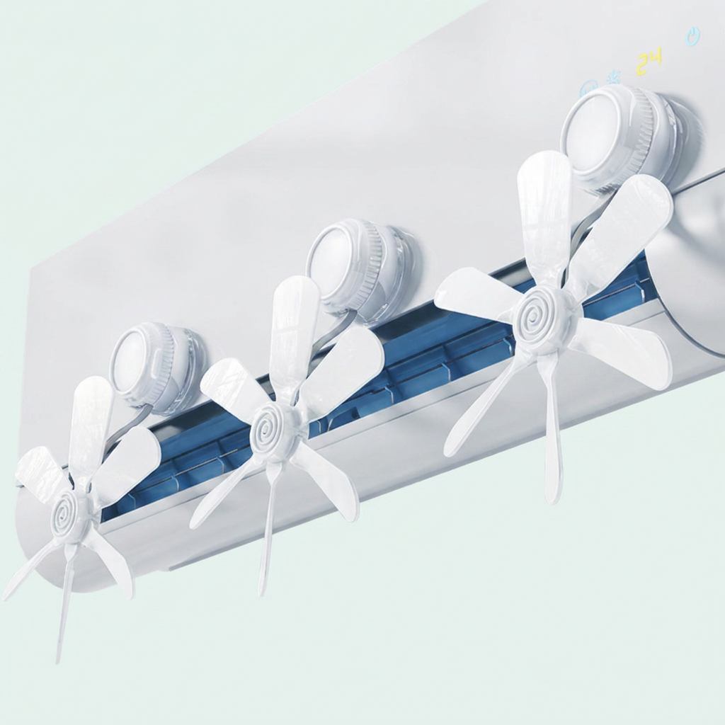 YOL 순환 에어컨 실링팬, 하이트투명, 3개, 1세트