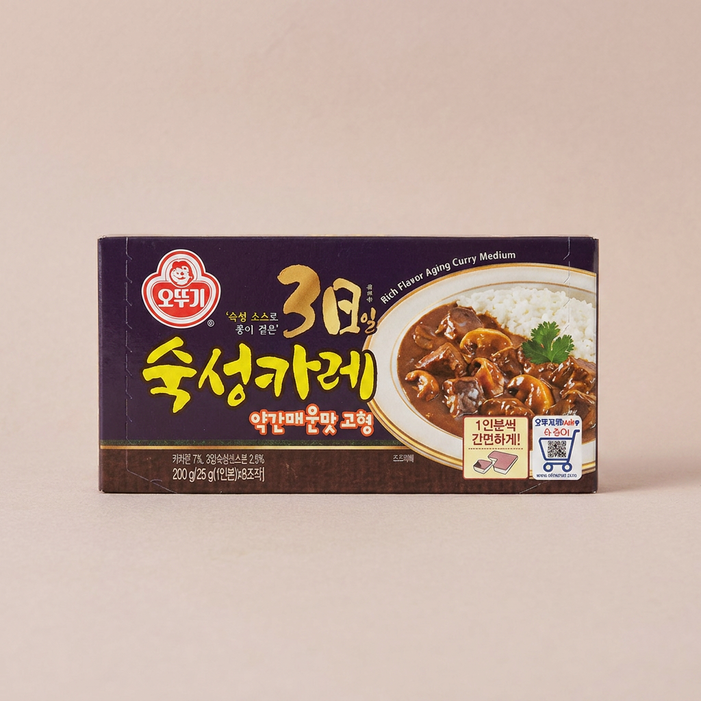 오뚜기 3일숙성카레 고형 약간매운맛, 100g, 1개