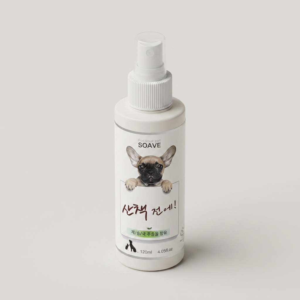 쏘아베 산책전에 반려동물용 해충 방지 스프레이, 무색, 120ml, 2개
