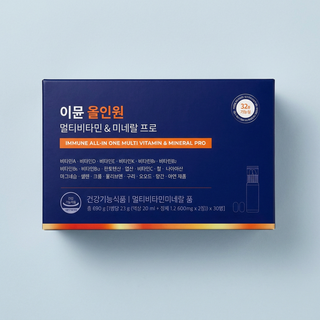 닥터블릿 이뮨비타민 올인원 멀티비타민 & 미네랄 프로, 30개입, 1박스