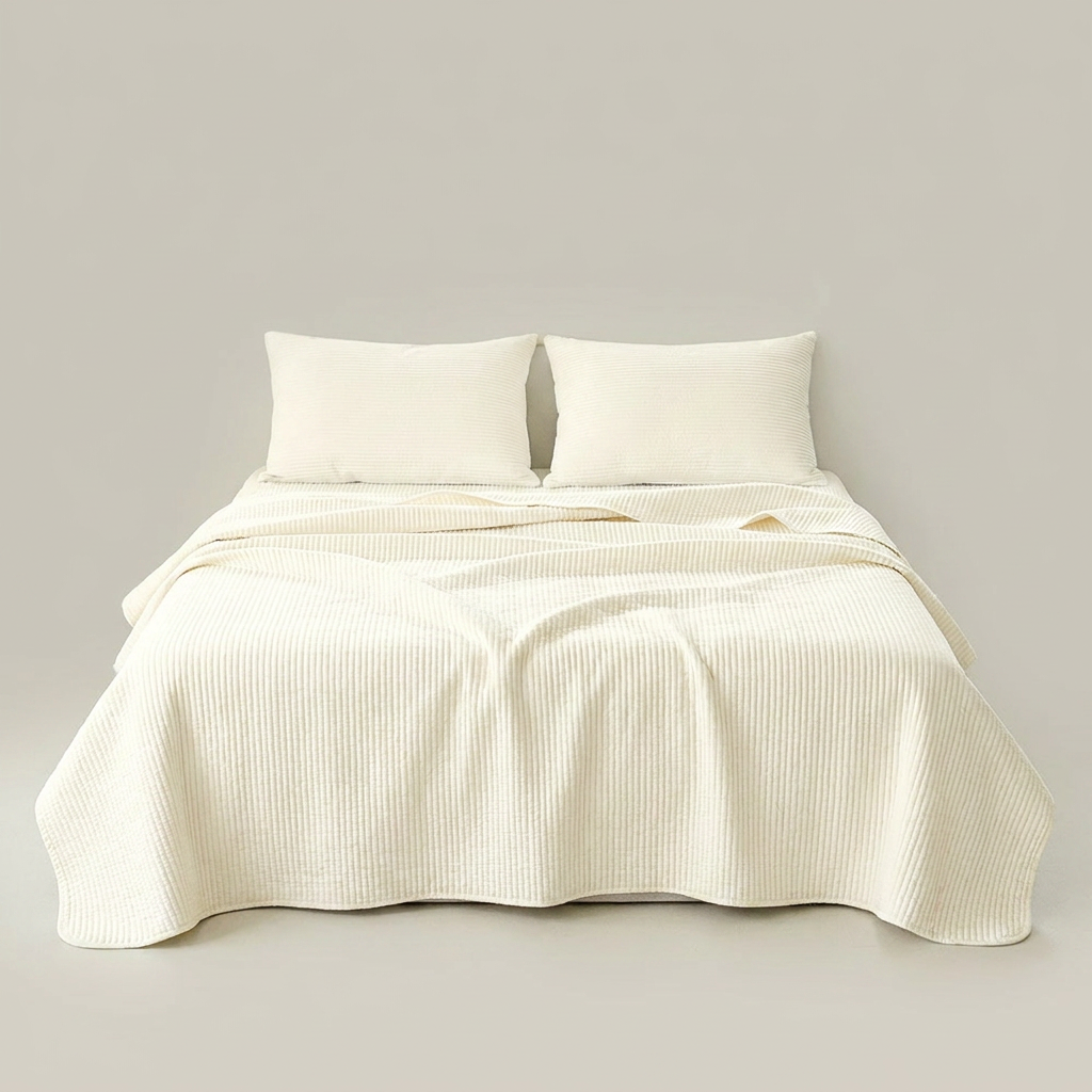 더자리 피그먼트워싱 보송보송 이불 겸 패드 스프레드 , S, SS, 150X210 cm, 그레인파우더, 1개