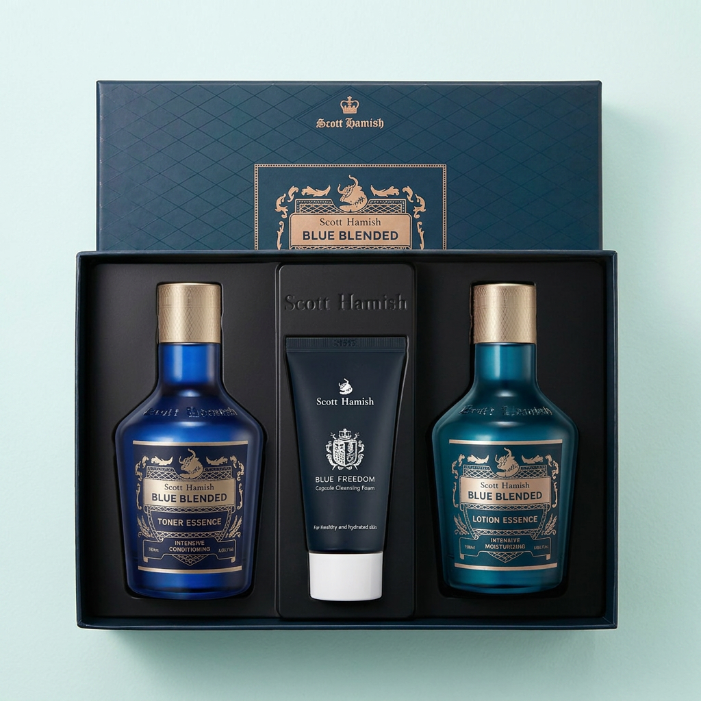 스콧해미쉬 블루 블렌디드 스페셜 기프트, 토너 에센스 & 로션 에센스, 50ml + 50ml, 1개
