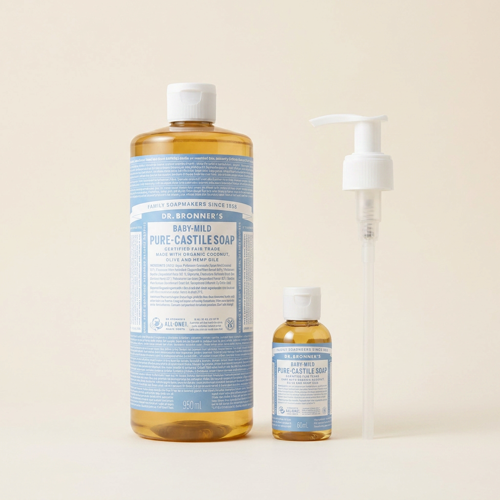 닥터브로너스 캐스틸 솝 베이비 마일드, 950ml+60ml+펌프 세트, 1개
