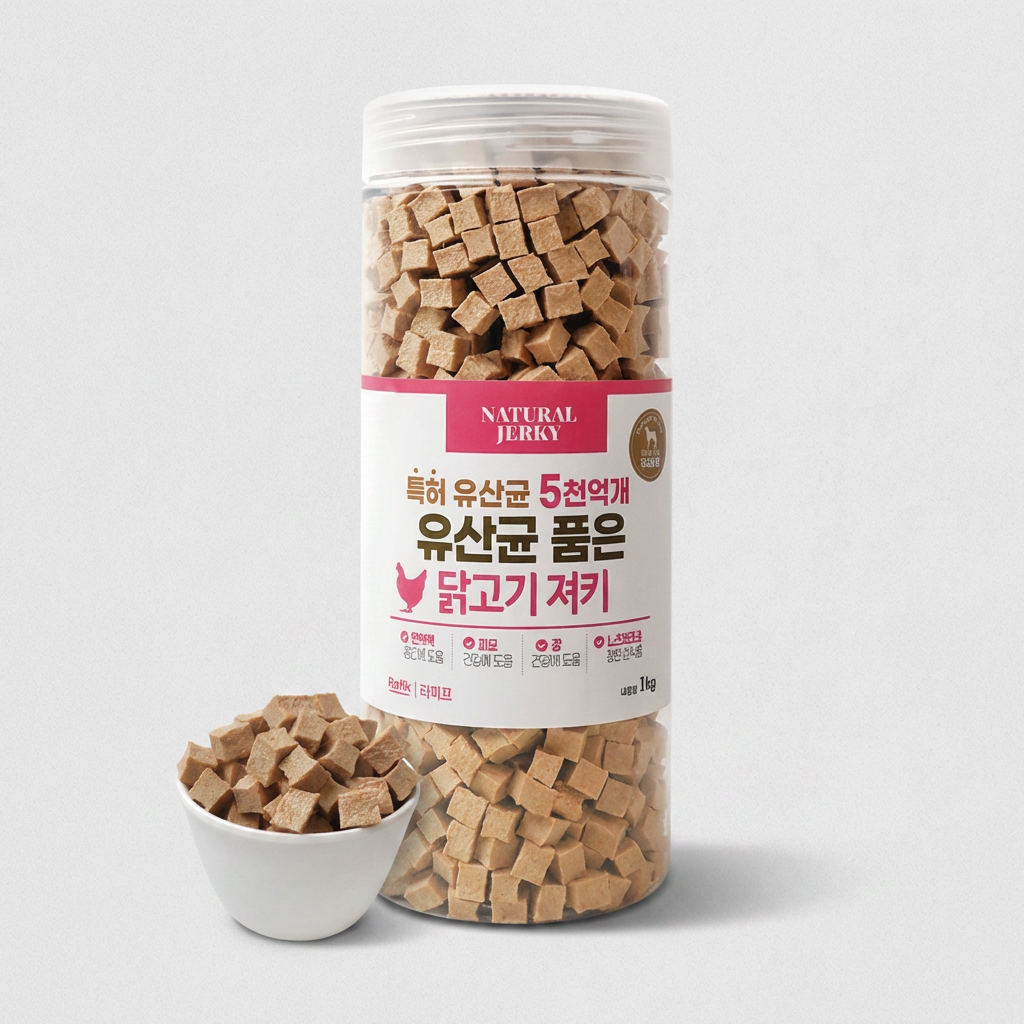 라피끄 강아지 유산균 품은 져키, 닭고기, 1kg, 1개