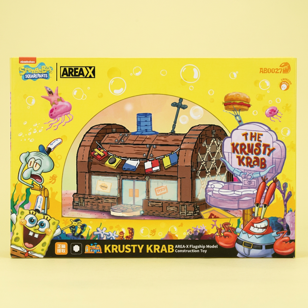 미미월드 스펀지밥 집게리아 블록 Krusty Krab, 혼합색상, 1개
