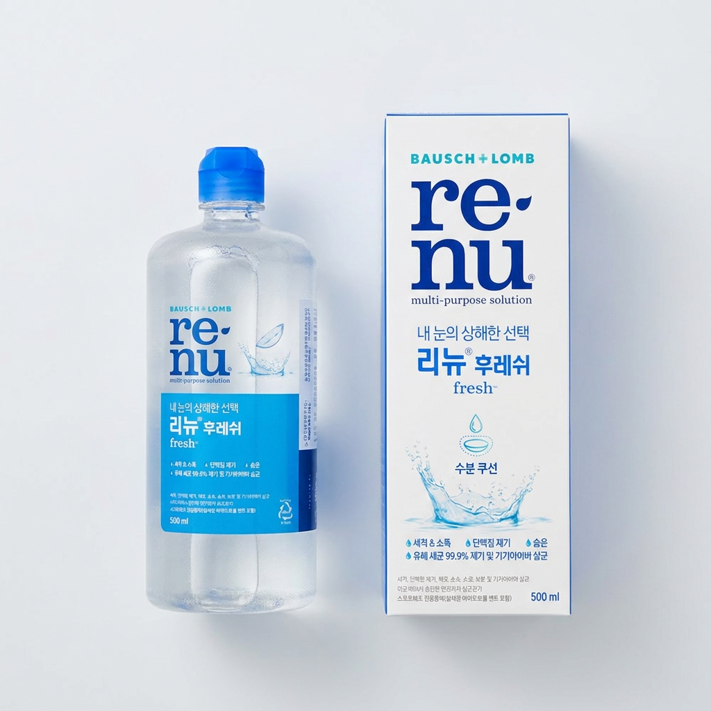 바슈롬 리뉴후레쉬 렌즈세척액, 500ml, 2개
