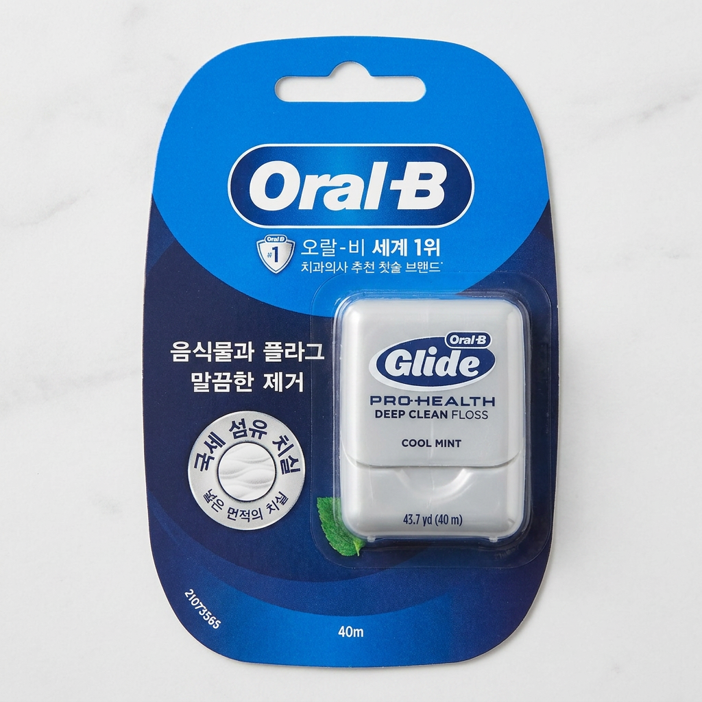 오랄비 글라이드 딥 클린 치실 민트향, 40m, 4개