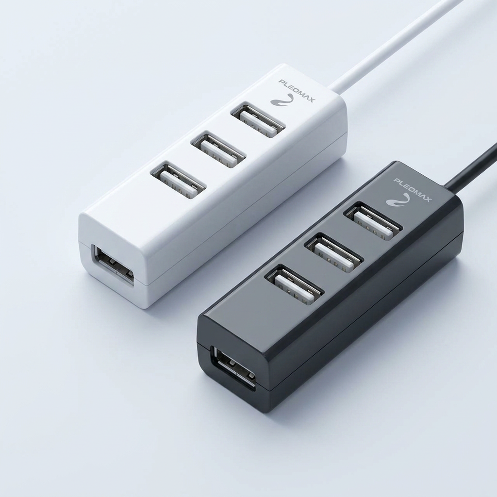 PLEOMAX USB 허브 PUH-K204, 화이트, 1개