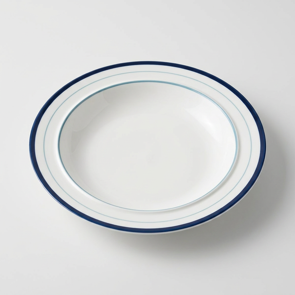 담다온남 원형 파스타 플레이팅 접시, 블루, 23cm, 1개