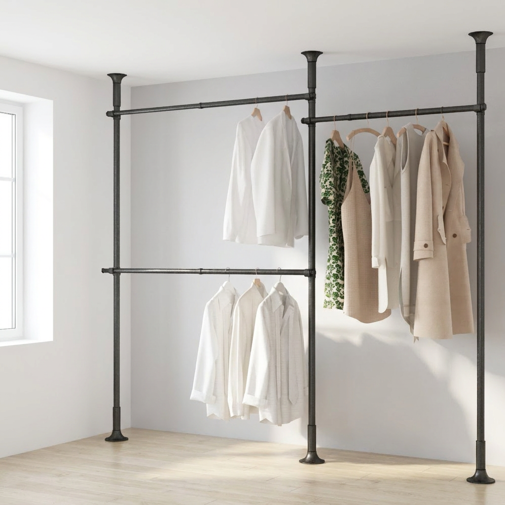 리우리빙 튼튼한 행거 고정식 38mm, 3단, 블랙, 160~280x218~244cm, 1개 가격 추이 리우리빙 튼튼한 행거 고정식 38mm, 3단, 블랙, 160~280x218~244cm, 1개 - 최저가 53,420원