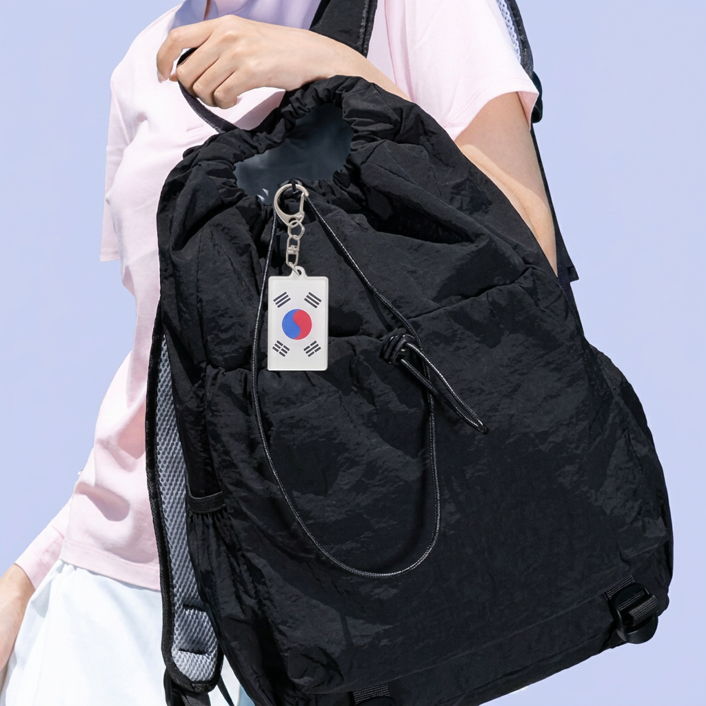 태극기 아크릴 열쇠고리, BM-186, 1개