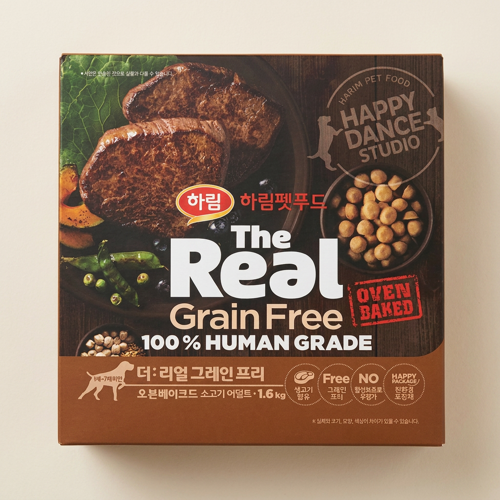 하림펫푸드 더리얼 DOG 그레인프리 오븐베이크드 어덜트, 소고기, 1.6kg, 1개