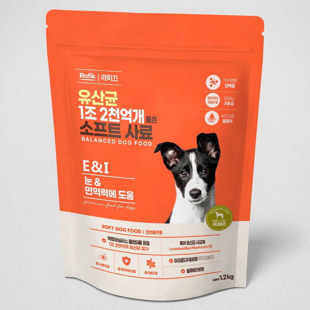 라피끄 강아지 유산균 품은 소프트 사료, 1.2kg, 1개, 눈물개선/눈건강