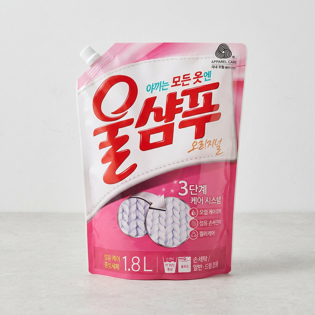 애경 울샴푸 오리지널 리필, 1.8L, 6개
