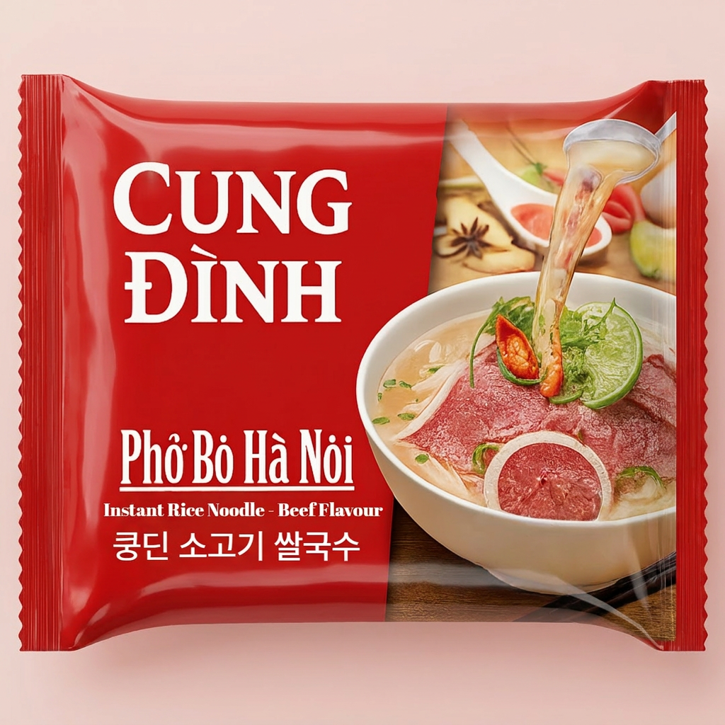 쿵딘 베트남 소고기쌀국수, 70g, 10개, 700g, 1박스
