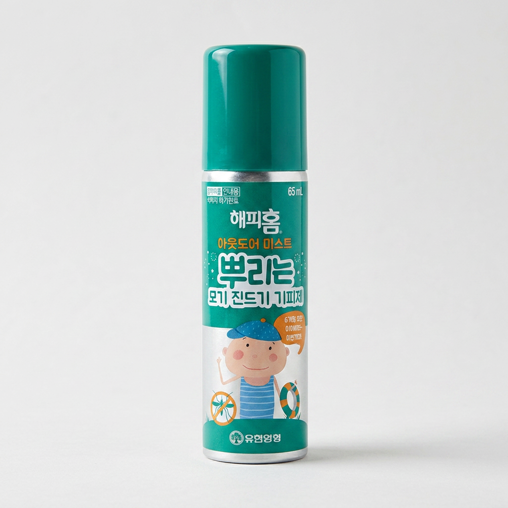 유한양행 해피홈 아웃도어 미스트 뿌리는 모기 진드기 기피제, 65ml, 5개