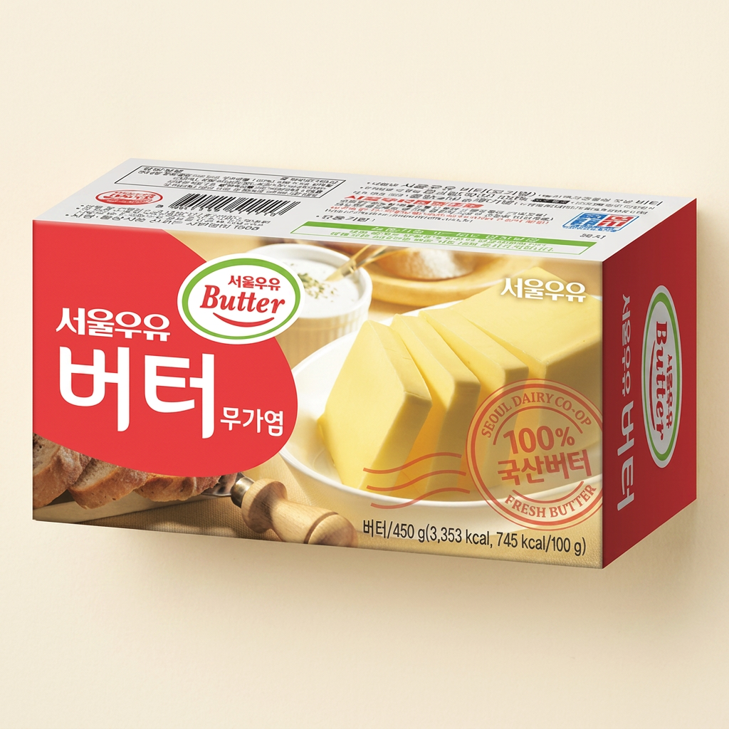 서울우유 무가염 버터, 450g, 1개
