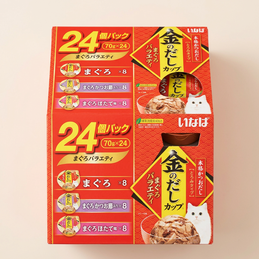 이나바 금빛육수 컵, 참치 버라이어티, 70g, 24개
