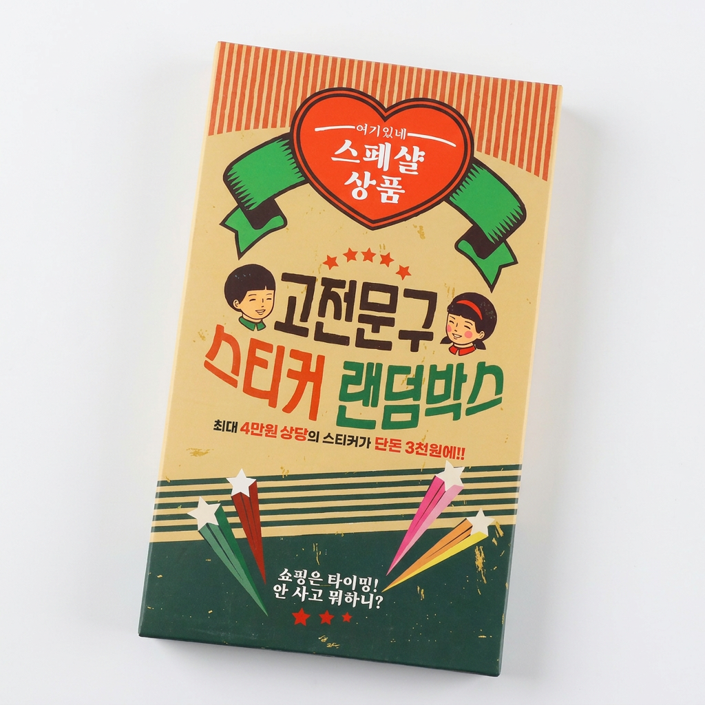 고전문구스티커랜덤박스