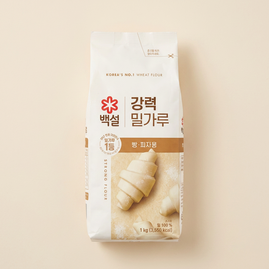 CJ제일제당 백설 강력분 밀가루, 1kg, 10개