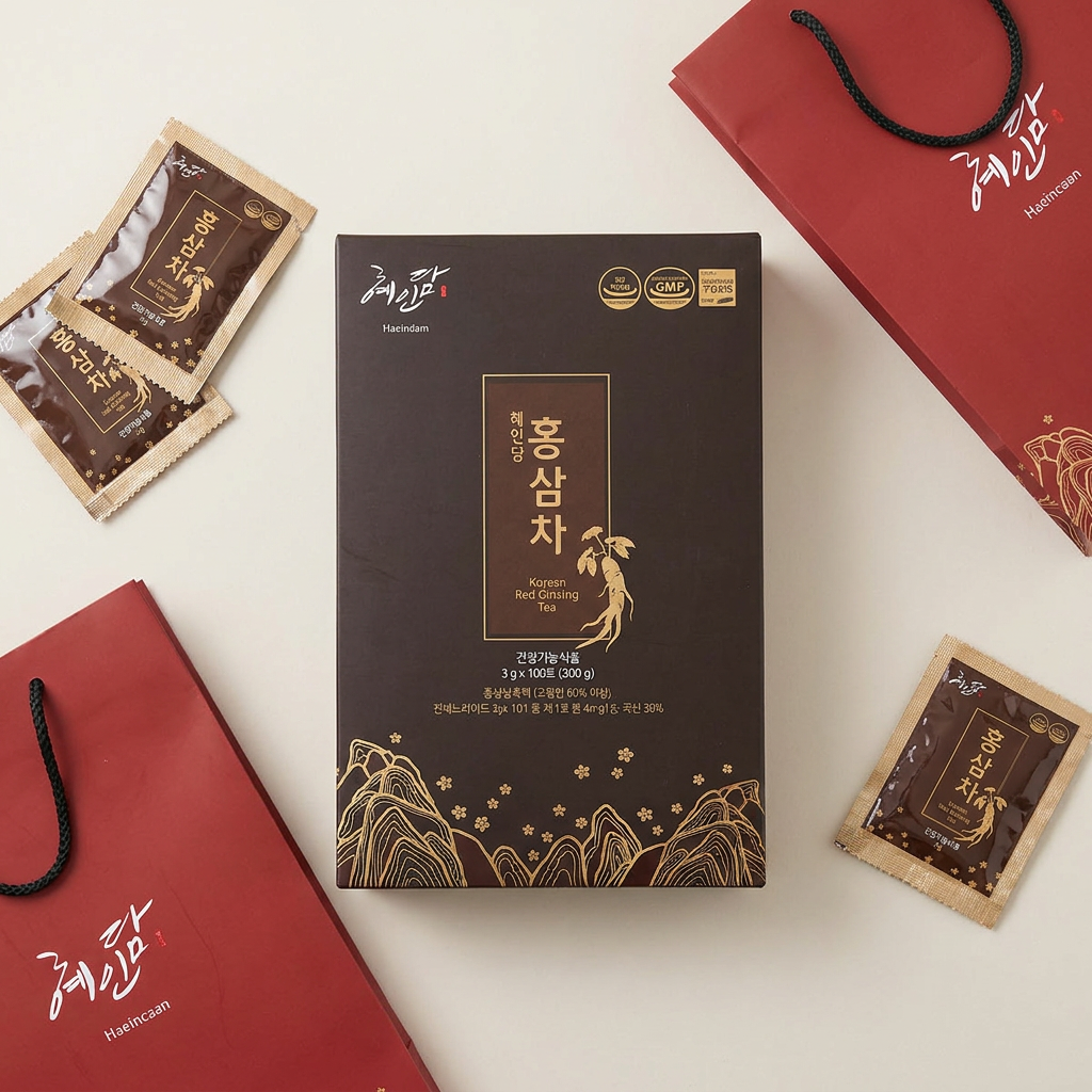 해인담 홍삼차, 3g, 100포, 1박스