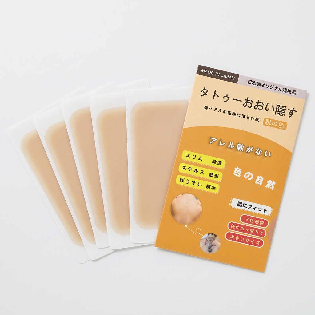 타투 가리는 스티커 결혼식 문신 커버 웨딩 흉터 멍 점 가리기 살색 테이프 카바 시트, 진한피부톤, 1개