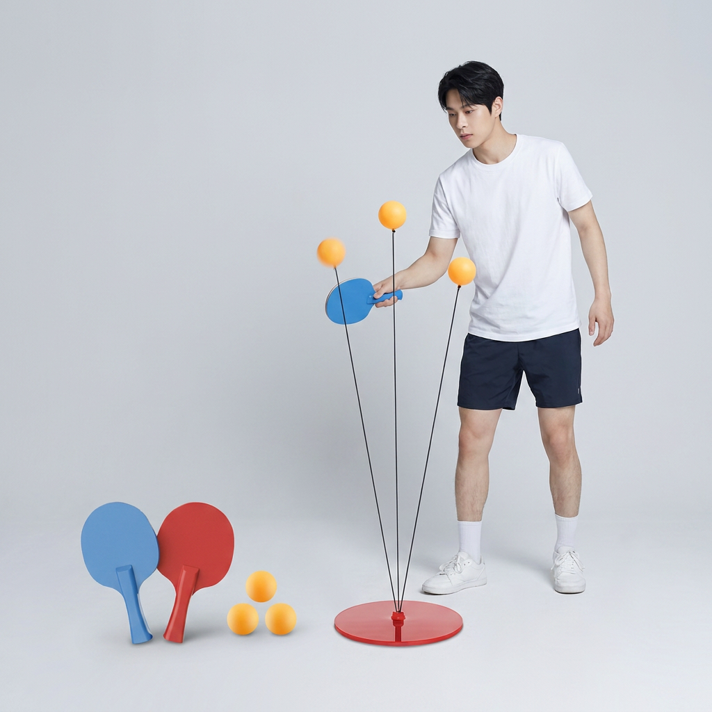 실내에서 즐기는 셀프 탁구 연습기 세트, 혼합색 , 14.8cm x 25cm , 90-108cm , 1개 가격 추이 실내에서 즐기는 셀프 탁구 연습기 세트, 혼합색 , 14.8cm x 25cm , 90-108cm , 1개 - 최저가 9,400원