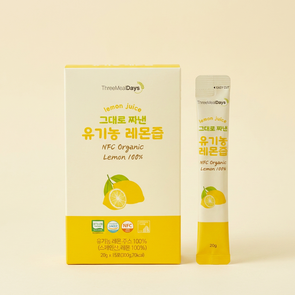 트리밀데이즈 그대로 짜낸 유기농 레몬즙, 20g, 15포, 5개