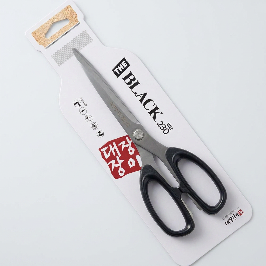 대장장이 더블랙230 양손 주방가위, 블랙, 230mm, 1개
