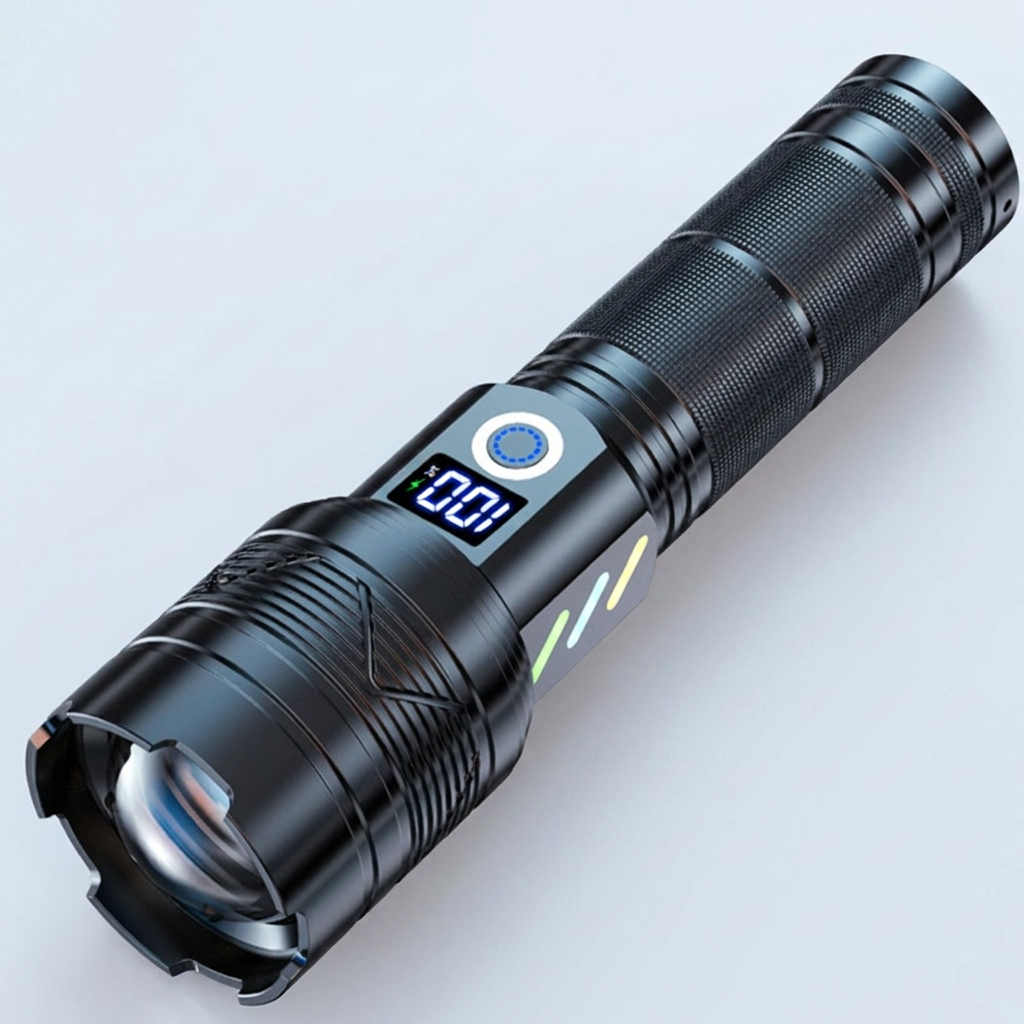미나티 12000루멘 충전식 LED후레쉬 휴대용손전등 J85, 5000mAh 풀세트, 1세트