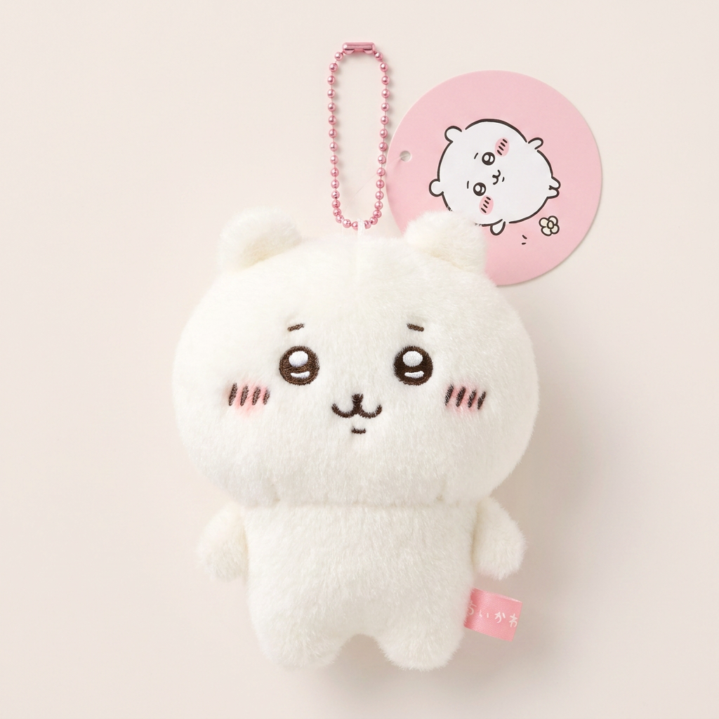 복실 치이카와 인형 키링, 화이트, 1개
