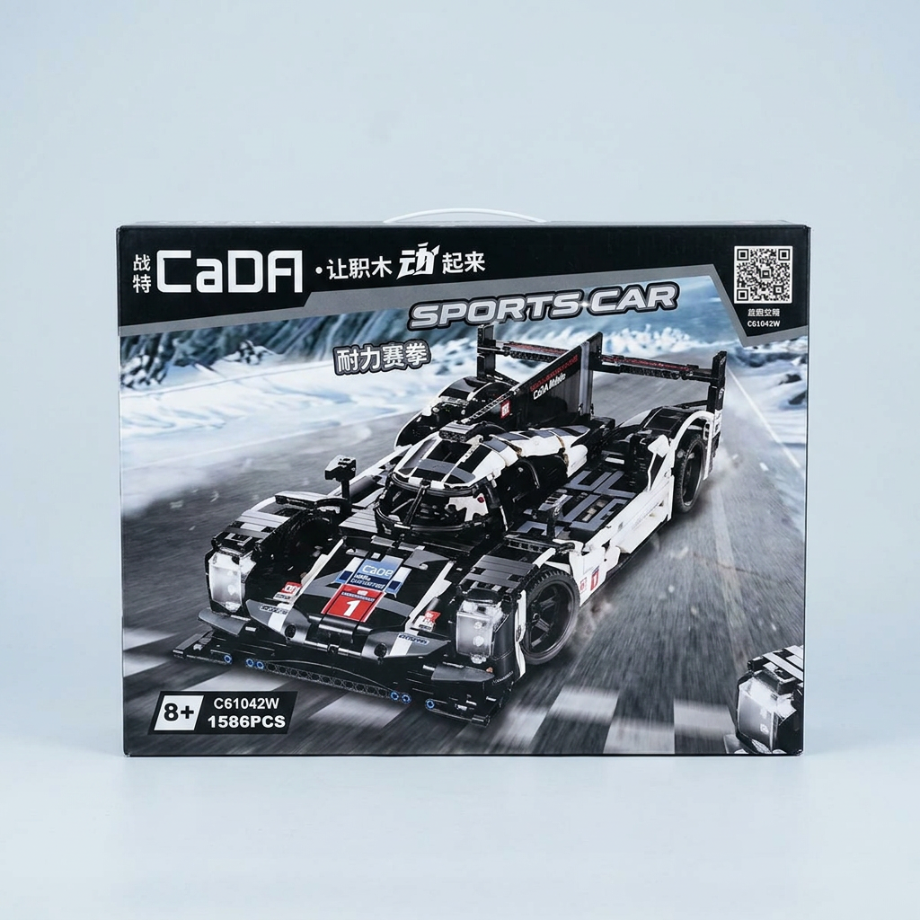 CADA P1 하이퍼스포츠카 블록, 그레이, 1586PCS, 1개