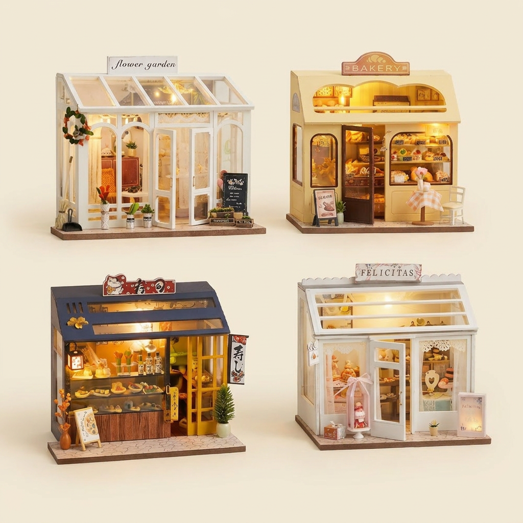 꾼스 DIY 미니어처 SHOP, 베이커리 빵가게, 1개