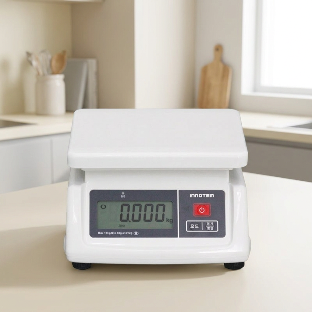 이노템 충전식 전자저울 T28 SERIES, 30kg, 화이트