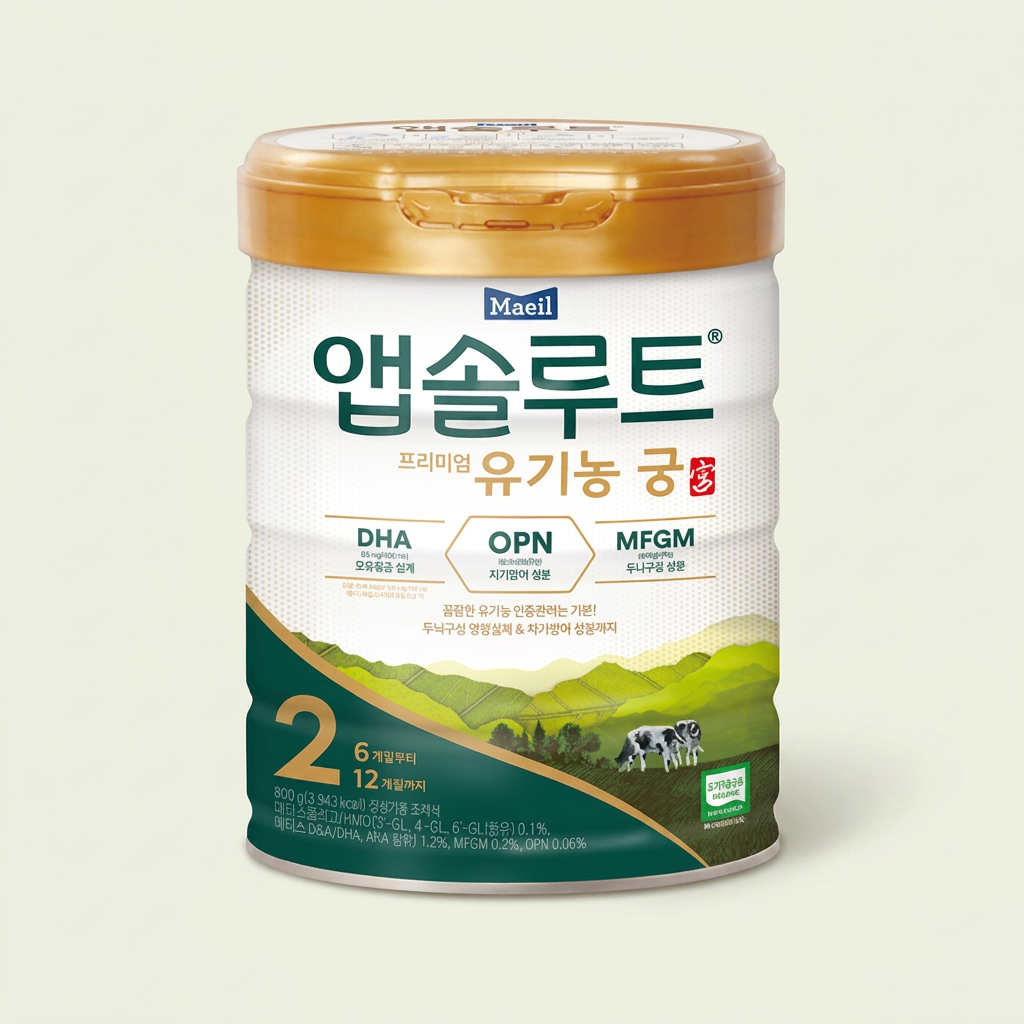 앱솔루트 프리미엄 유기농 궁2, 2단계, 800g, 3개