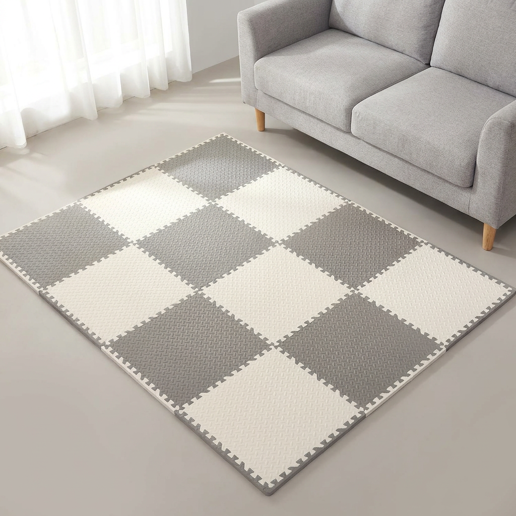 층간소음 방지 퍼즐 매트, 베이지, 30x30x2.5cm, 1개