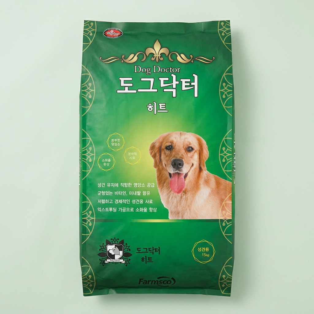 팜스코 도그닥터 히트, 진돗개, 대형견, 곡물, 15kg, 1개